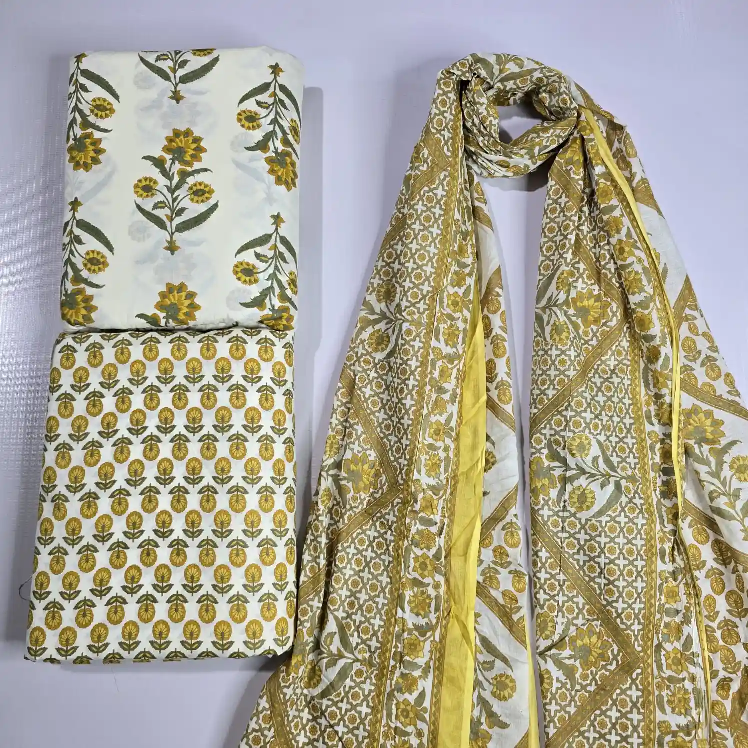 Floral Print Cotton 60×60 — Design 1 wholesale fabric Sanganer Jaipur