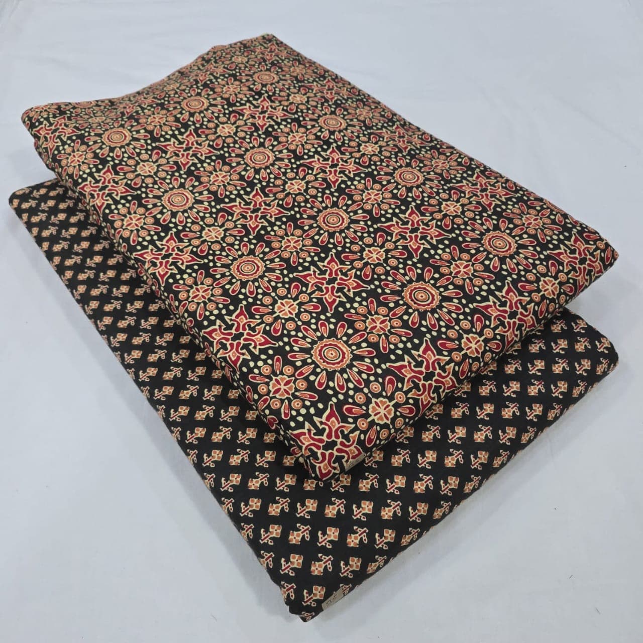 Ajrakh printed cotton fabric wholesale Jaipur